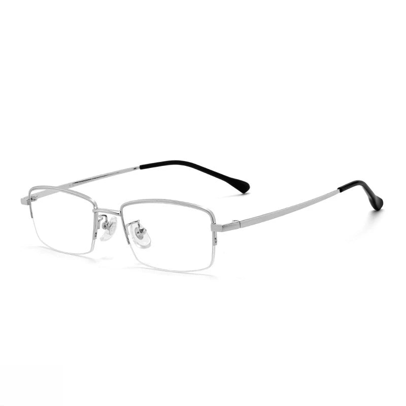FIRADA Fashion Comfortable Glasses Retro Titanium Square Half Frame Eyewear Business Prescription Eyeglasses Frame Men 18001-C