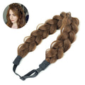 Synthetic Hair Braided Headband with Elastic Band Style for Women Girls Blonde Brown Braided Headwear Hair Scrunchy Headband