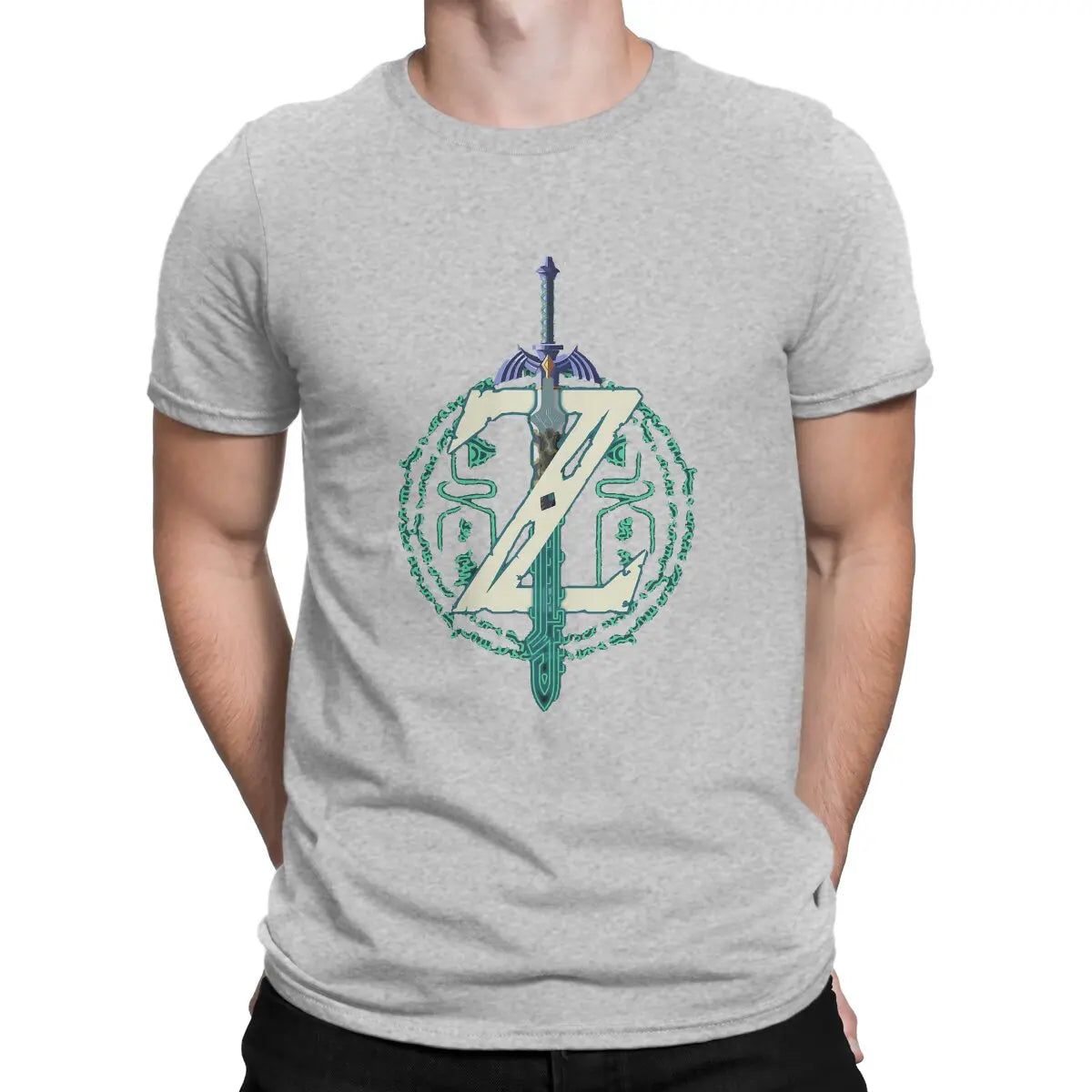 Zeld T Shirts Men's  100% Cotton Novelty T-Shirts Crewneck Tears Of The Kingdom Tees Short Sleeve Tops Party