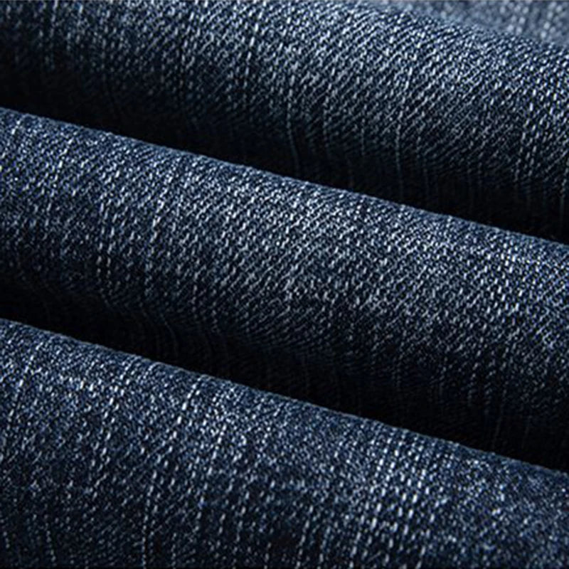 Men Autumn Loose Straight Elasticity Jeans Male Korean Style Versatile Slim Fit Denim Pants Vintage Smart Casual Black Trousers