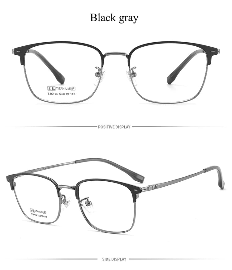 BCLEAR Men Women Retro Glasses Frame Ultra-light Titanium Myopia Glasses Optical Prescription Fashion Desgin Eyeglasses Frame