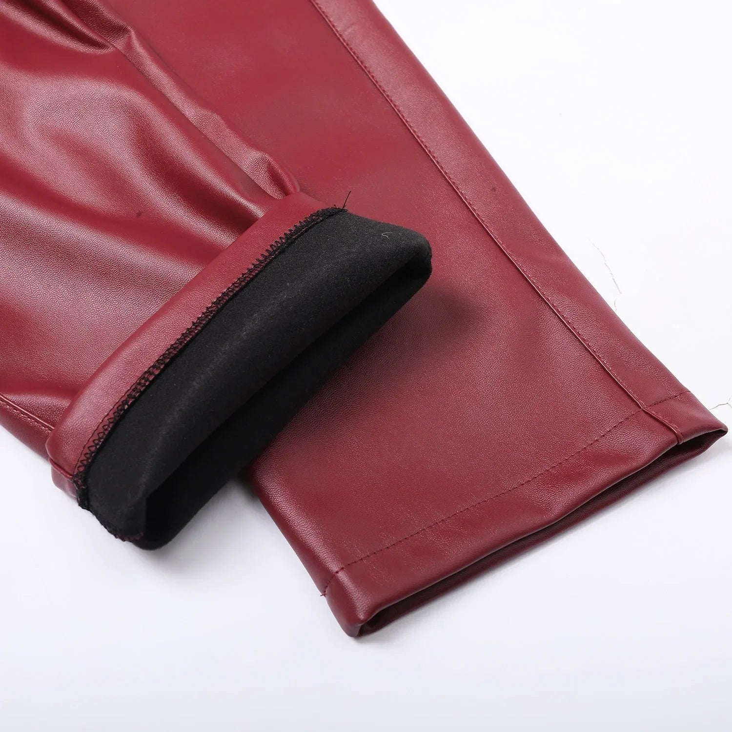 Autumn and Winter Slim Mens Leather Pants Tight Motorcycle Fashion Simple Hipster PU Leather Pants for Men