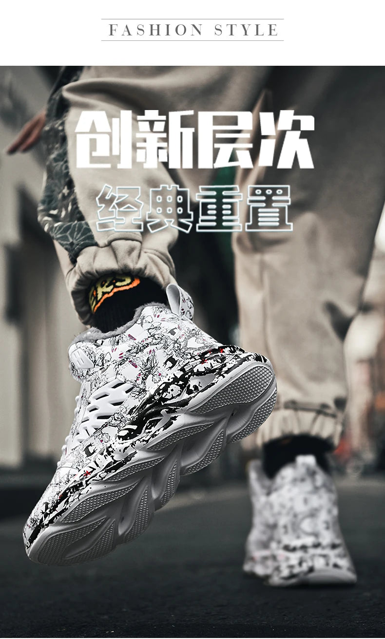 men boots 2023 New Winter Slippers Warm Men Shoes Waterproof Non-Slip Plush Sneakers Male tenis shoes Boots Men Sneakers Winter
