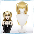 WHIMSICAL W Amane Misa Cosplay Wig Long Straight Golden Styled Heat Resistant Synthetic Hair Wig