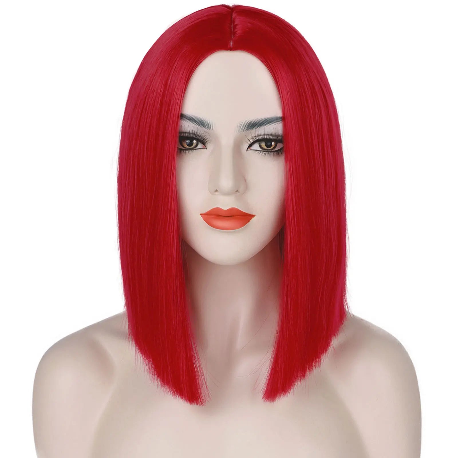 Purple Synthetic Short Bob Wig Straight Wig for Women Shoulder Length Wigs Colorful Wig for Daily Use Party Cosplay