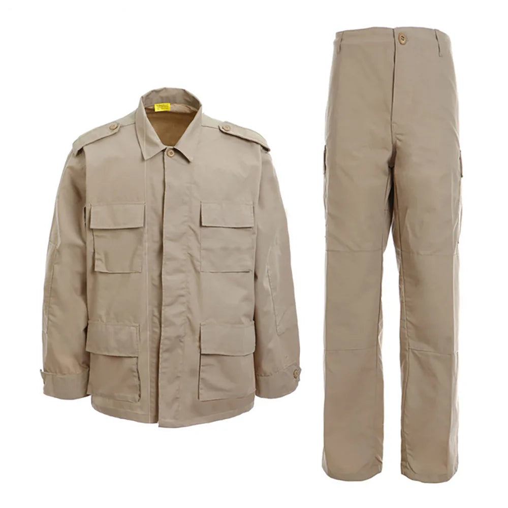 Desert & Jungle Outdoor Camouflage Uniform Tactical Uniform Combat Hunting Suit BDU Training Jacket and Pant