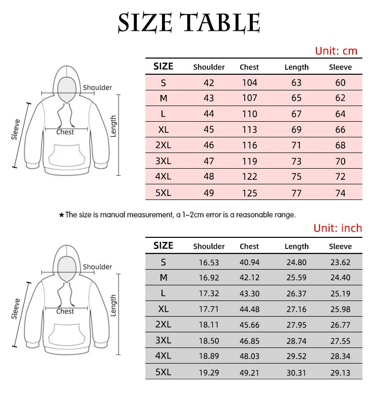 2023 New Men's Skull Hoodie Sweatshirts 3D print Head Pattern Hooded Pullover Autumn Fashion Casual Sweatshirt