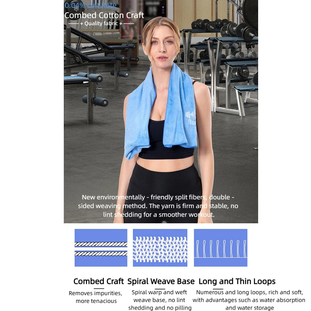 Quick - Drying Sports Towel: Ideal for Gym, Bath, Running, Basketball & Outdoor Use  40×95cm