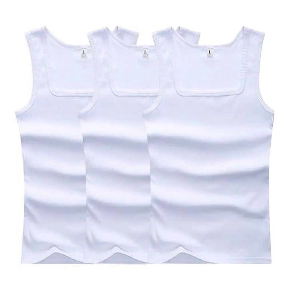 3pcs/Lot Cotton Sleeveless T-shirt Men's And Women's Solid Color Casual Bottoming Shirt Summer Vest Fit Sports Fitness T-shirt