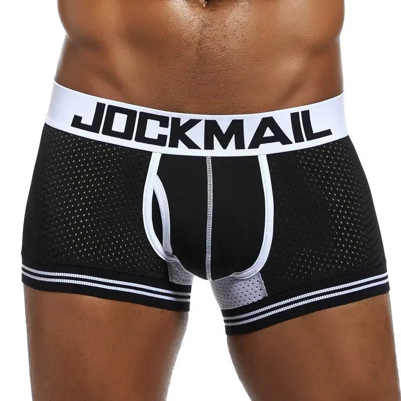 JOCKAMIL cotton mesh men's underwear fashion low-waist briefs shorts sports casual boxer trunks