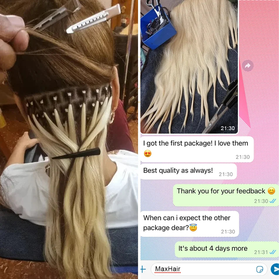 Straight ITIP Human Hair Extension 12A 100% Real Human Hair Extensions 0.8g/pc Capsule Keratin Human Fusion Hair Extension