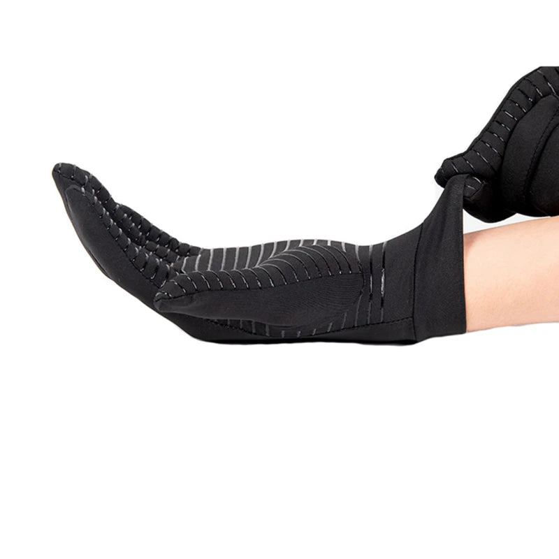 Copper Compression Arthritis Gloves Protect Hand Wrist Support Non-Slip Unisex Mitten Finger Joint Outdoor Effective Pain Relief