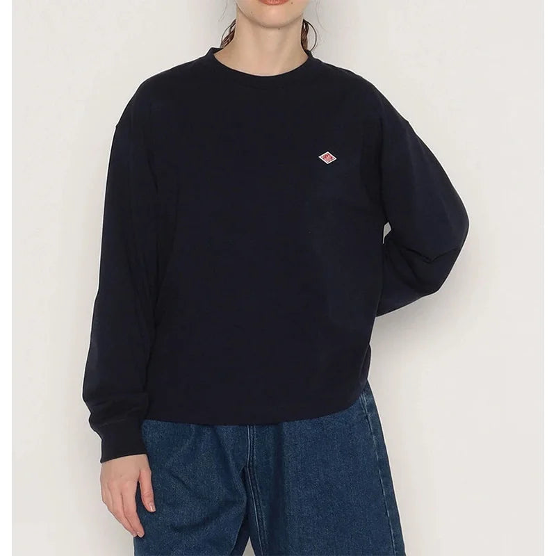 2025 Exported to Japan Spring Autumn Long Sleeved T-shirt  Men/Women Same Embroidery Brand Cotton O-Neck Loose Sweatshirt Tops