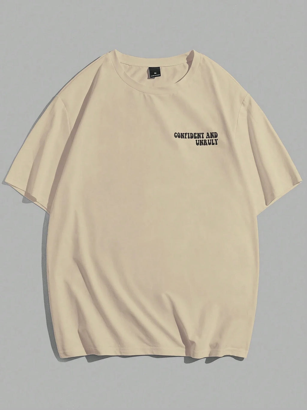Confident And Unruly Attitude Determines Direction Men T Shirt Cotton Shirt Street Loose T-Shirts Summer Breathable Short Sleeve