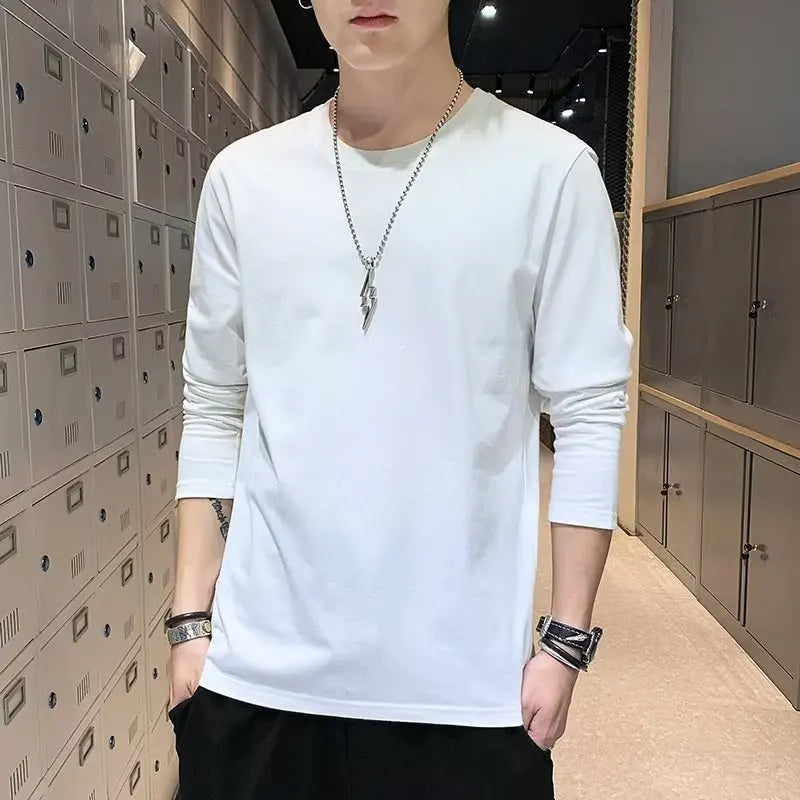Loose Fit  Color Hoodl Sweatirt Long Sve round Ne Men's Autumn Winter Heavyweight Comfortable Antibacterial Ba...