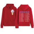 Benson Boone American Heart Tour 2025 Zipper Hoodie Man Woman Harajuku Pullover Tops Long Sleeve Streetwear Sweatshirt