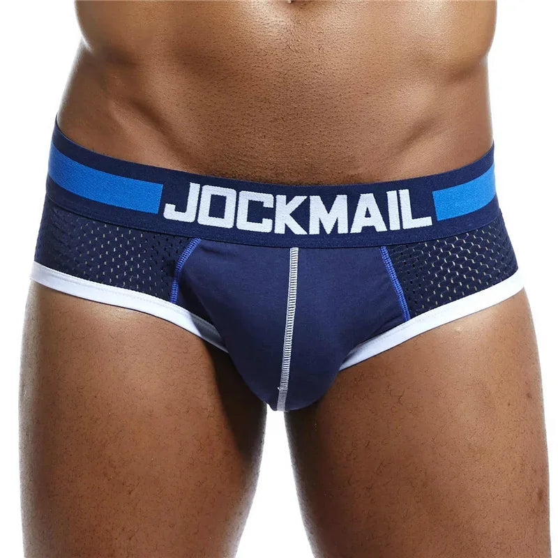 JOCKAMIL cotton mesh men's underwear fashion low-waist briefs shorts sports casual boxer trunks