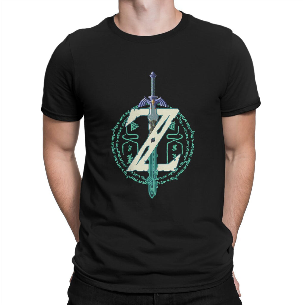 Zeld T Shirts Men's  100% Cotton Novelty T-Shirts Crewneck Tears Of The Kingdom Tees Short Sleeve Tops Party