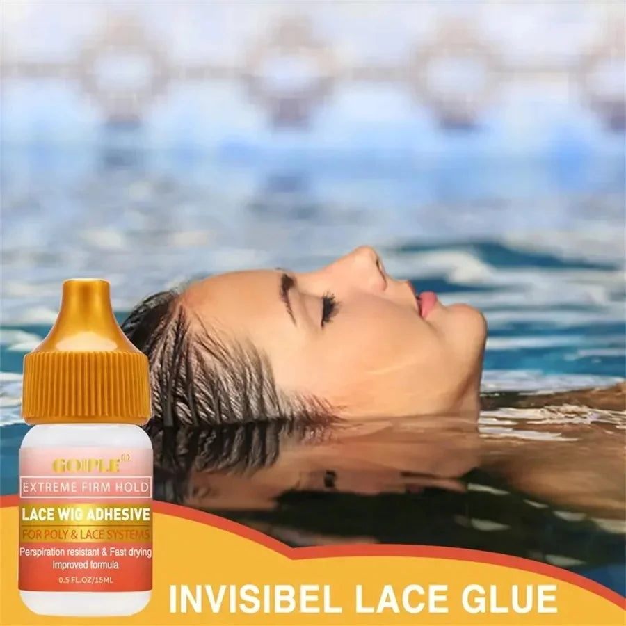GOIPLE Waterproof Wig Glue Adhesive Extra Hold Melting Spray for Lace Front Hair Wax Stick Edge Control Gel Wig Installation Kit