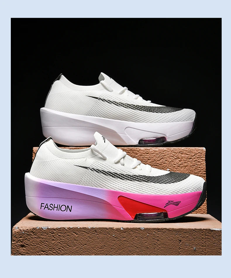 Air cushion Running Shoes Speciality Marathon Men Sports Breathable Lightweight Women's Comfortable Athletic Nonskid Sneakers
