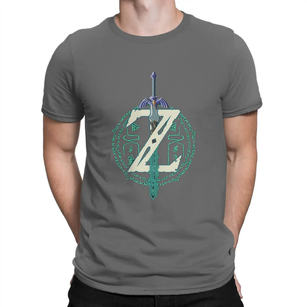 Zeld T Shirts Men's  100% Cotton Novelty T-Shirts Crewneck Tears Of The Kingdom Tees Short Sleeve Tops Party