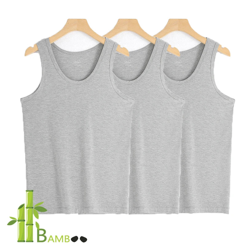3-packs super soft Slim Fit Mens Tagless Tank Tops Breathable Sleeveless T-Shirt for Men Undershirts Crew Neck Comfort Stretch