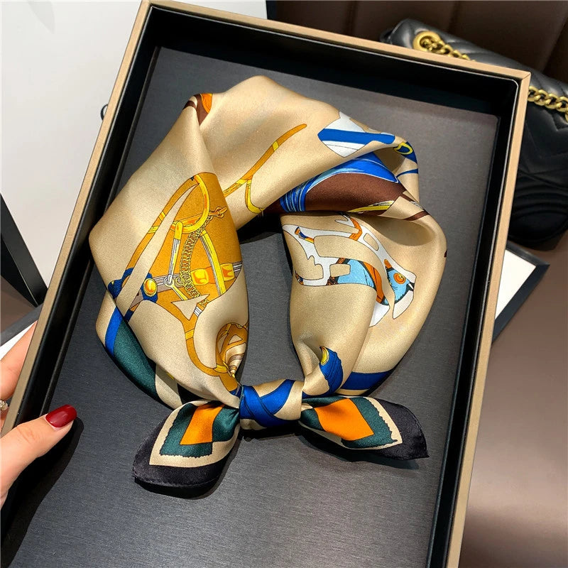 Women 100% Silk Scarves 53*53cm Luxury Pure Silk Scarf Wraps Shawls Pashmina Female Natural Silk Neckerchief Head Scarf Bandana