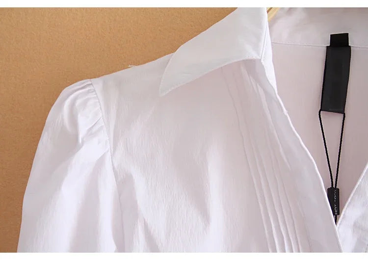 Office Work Outfits Long Sleeve And Short Sleeve Bodysuits White Shirts Black Blouses Fashion Rompers Elegant Overalls For Women
