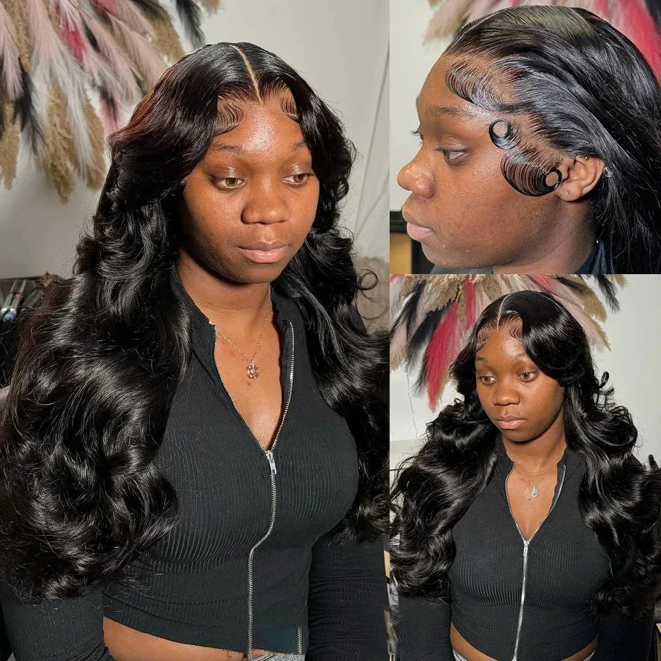 Wigirl High 200 Density 30 40 Inch 13x6 HD Transparent Body Wave Lace Front Human Hair Wigs Brazilian Wavy 13x4 Lace Frontal Wig