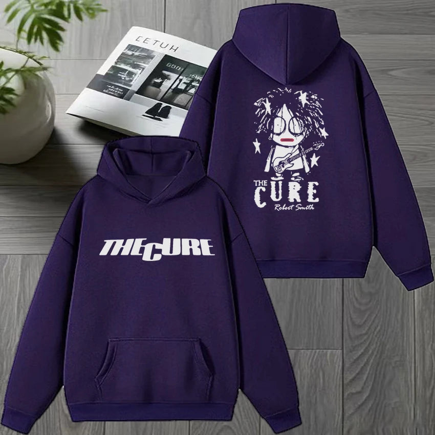 Rock band THE CURE 90s Alternative Rock Double Sided print streetwear Unisex vintage hip hop Hoodie Men women Fleece Sweatshirt