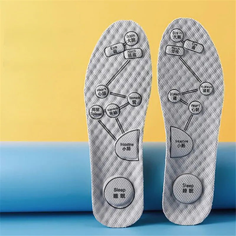 Foot Acupressure Insoles For Shoes Sole Sweat absorbing Deodorant Sport Insole Breathable Running Insoles For Feet Cushion