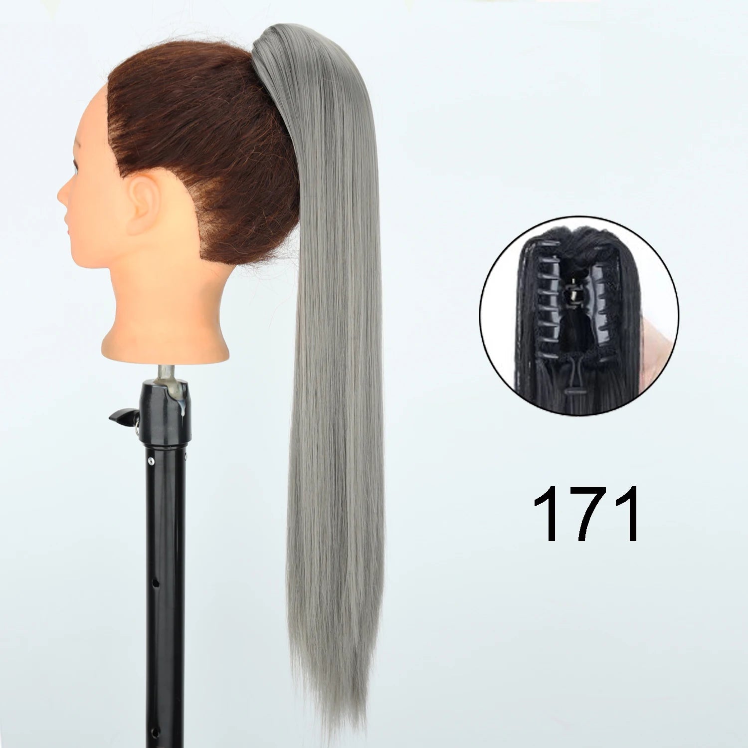 Synthetic 24Inch Wavy Claw Clip On Ponytail Hair Extension Ponytail Extension Hair For Women Pony Tail Hair Hairpiece