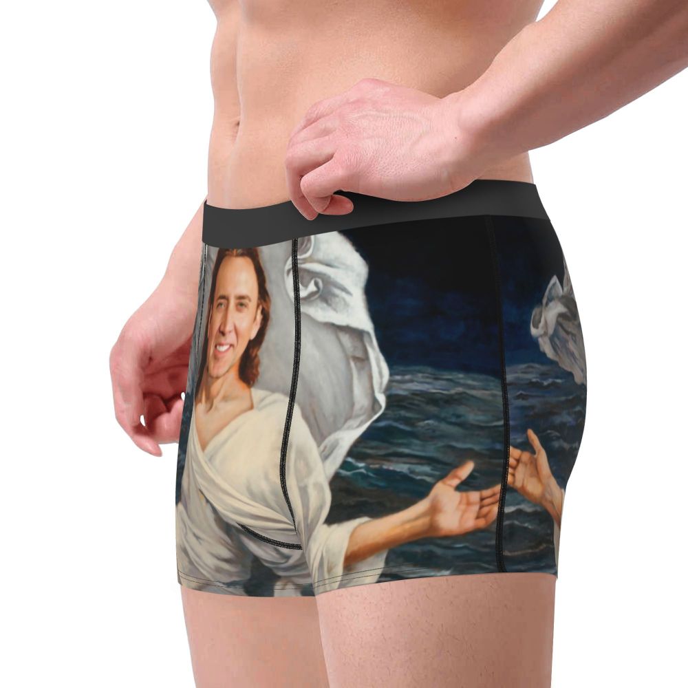 Custom Nicolas Cage Boxer Shorts For Homme 3D Printed Male Nic And His Girls Underwear Panties Briefs Breathbale Underpants