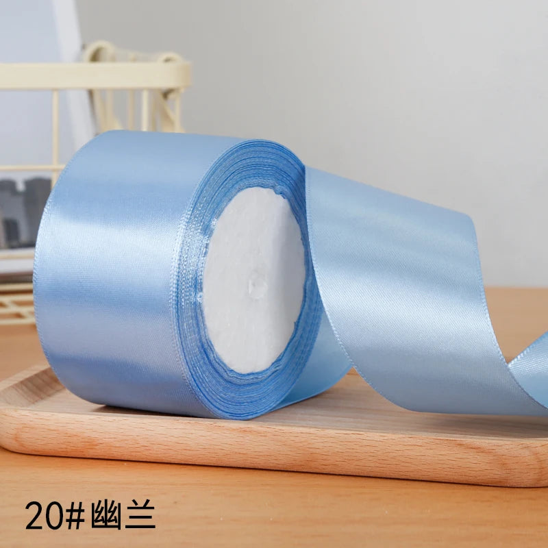 22meters/roll 5cm Silk Satin Ribbons Crafts Bow Handmade DIY Gift Packaging Wrap Party Wedding Decorative Clothing Accessories