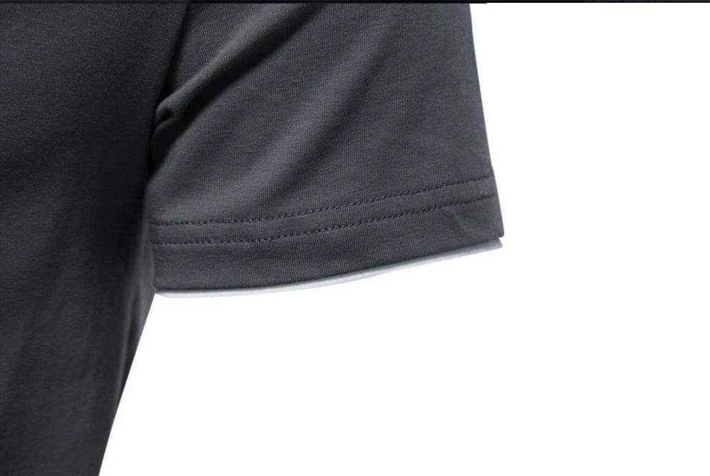 Mens Short Sleeve Henley Shirt Casual Summer V Neck T-Shirt Casual Slim Fit Basic Solid Color Loose Fitness Sport Breathable Top