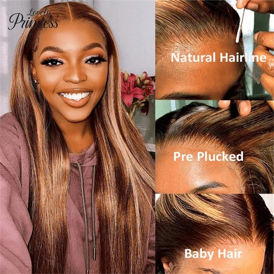 427 Highlight Wig 13x6 Hd Lace Frontal Human Hair Wig 40 Inch 13x4 Straight Lace Frontal Wigs Human Hair Pre Plucked 200 Density