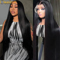 13x6 Lace Front Wigs Human Hair 200 Density Straight HD Lace Front Wigs Pre Plucked Straight Glueless Human Hair