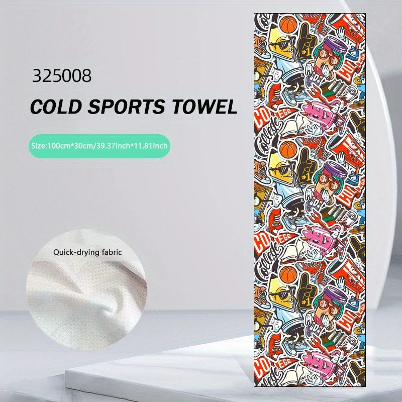 Quick Drying Towel Breathe Cold-feeling Towel Sweat-absorbent Towel For Sports Fitness Running Gym Yoga Soft Microfiber Towel