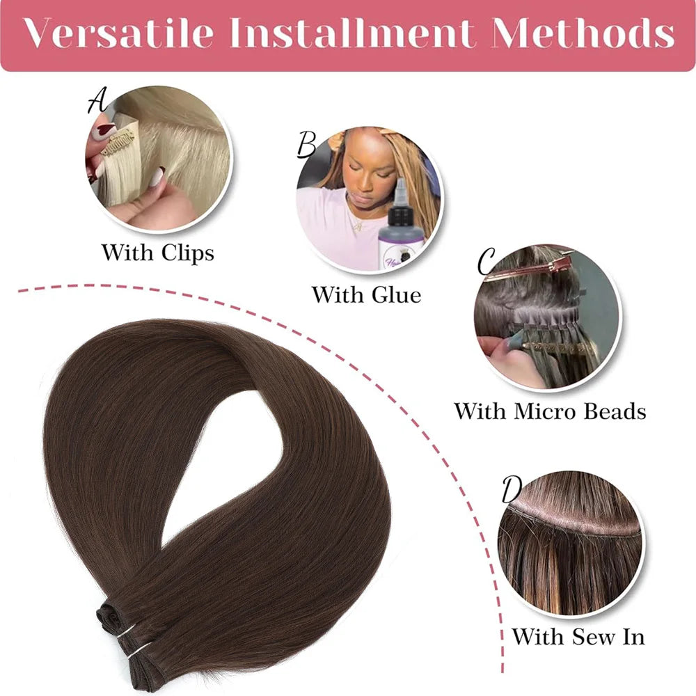 24-32 Inch Bio Protein Straight Hair Bundles Synthetic High Temperature 150g 200g Ombre Brown M888 Orange Soft Hair Weaving
