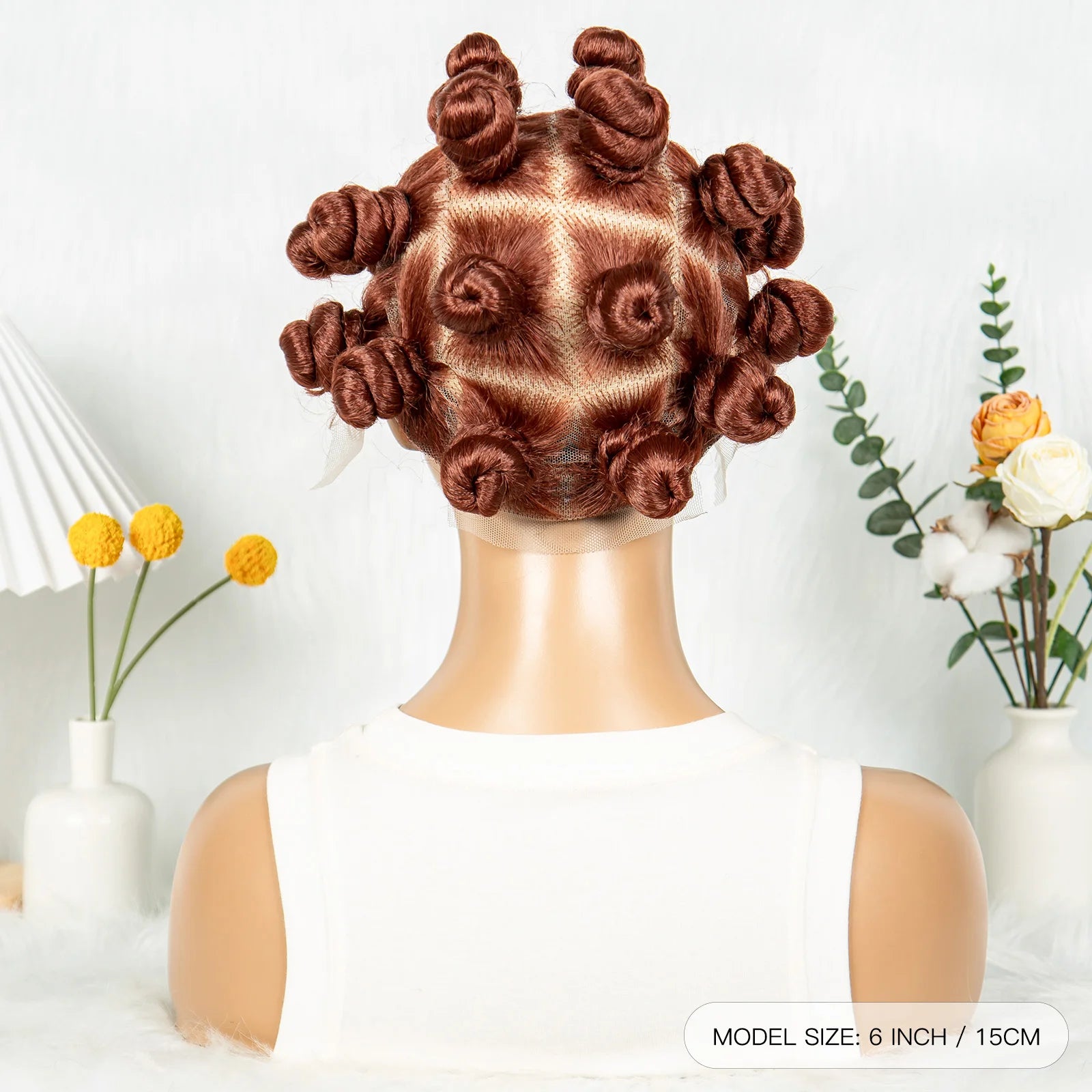 Full Lace Handmade Bantu Braided Wigs Synthetic Lace Frontal Short Cute Bantu Braided Lace Wig With Baby Hair for Black Women