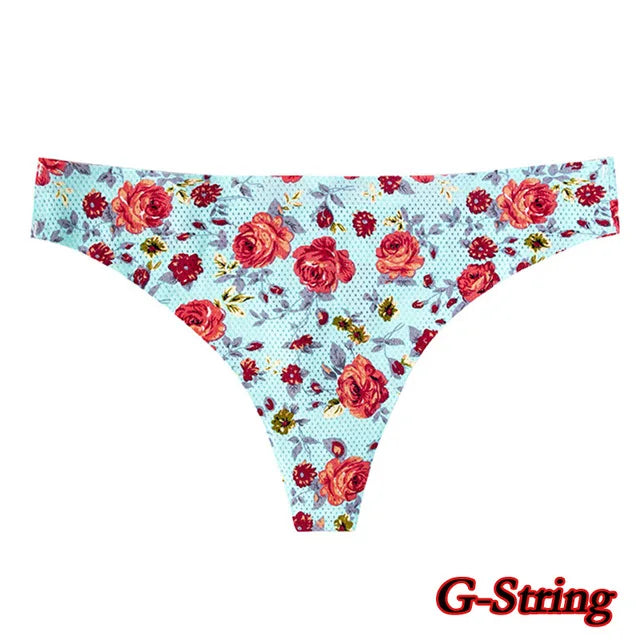 Poblador Sexy Women's Panties Seamless Underwear Comfortable Print G-string Thongs Intimate Female Lingerie Ladies Pantys Tanga