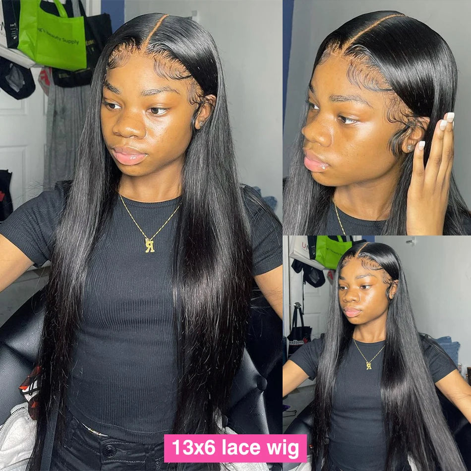 13x6 HD Lace Front wigs Human Hair Wig Brazilian Bone Straight Frontal Wig 360 13x4 Lace Frontal Wigs For Black Women Preplucked