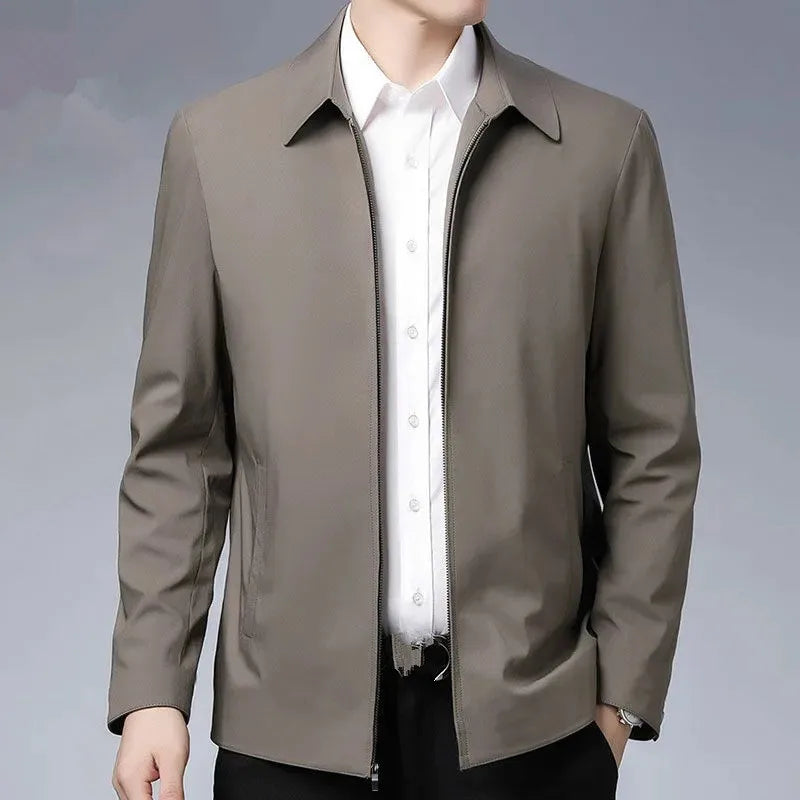 Spring Autumn Men's Turn-down Collar Business Social Blazer Jackets Fashion Office Dress Coats High Quality Casual Men Clothing