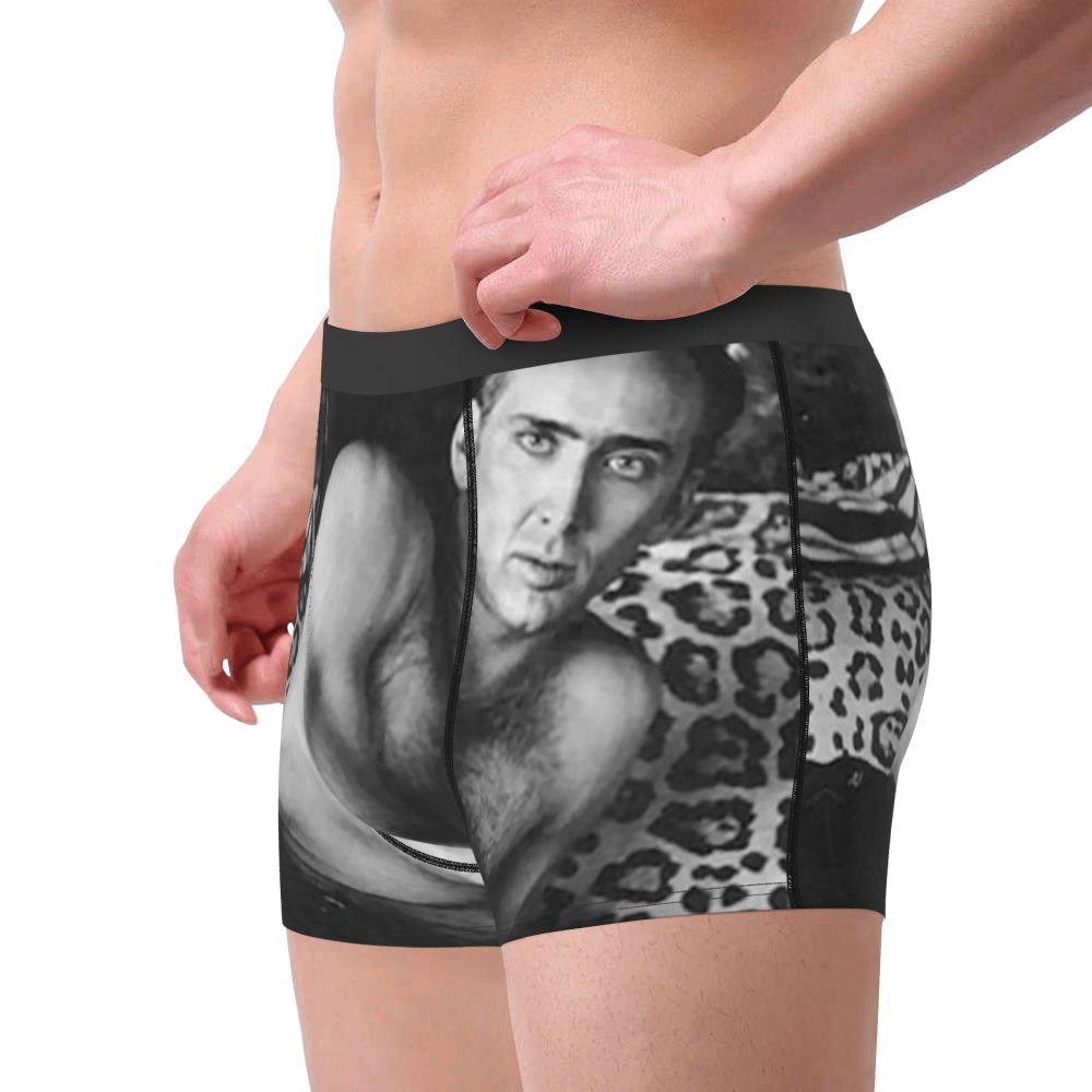 Custom Nicolas Cage Boxer Shorts For Homme 3D Printed Male Nic And His Girls Underwear Panties Briefs Breathbale Underpants