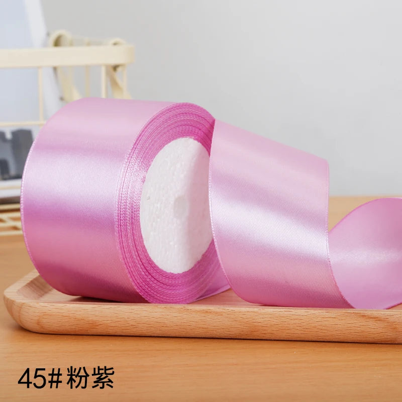 22meters/roll 5cm Silk Satin Ribbons Crafts Bow Handmade DIY Gift Packaging Wrap Party Wedding Decorative Clothing Accessories