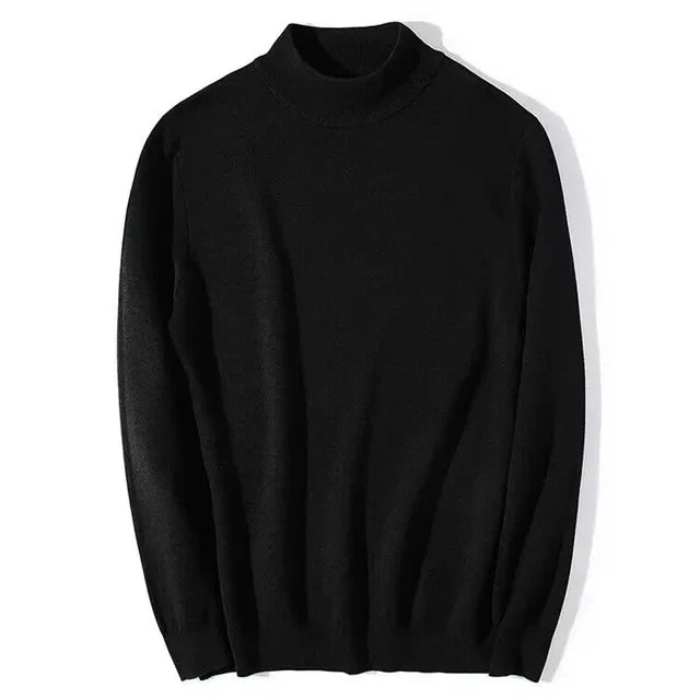 Warm Knitted Cardigan Men Double Zipper Turtleneck Cashmere Men's Winter Knit Jacket Autumn Spring Casual Fashion Sweater Coat