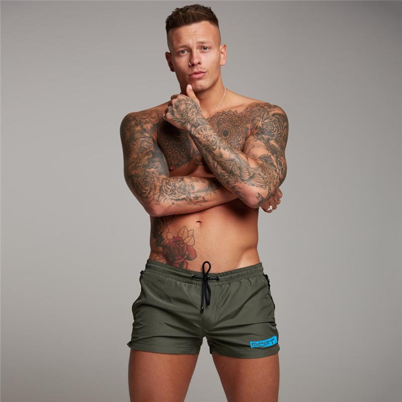 Men's Sports Running Fitness Casual Three-quarter Pants Summer Breathable Quick Dry Shorts Gym Bodybuilding Muscle Sweatpants