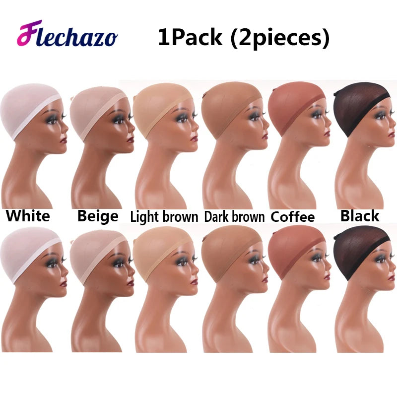 Durable Stokcing Wig Cap Under My Wigs 20Pieces Stocking Cap Skin Tone Black Brown Nude Color Wigs Installing Bald Cap