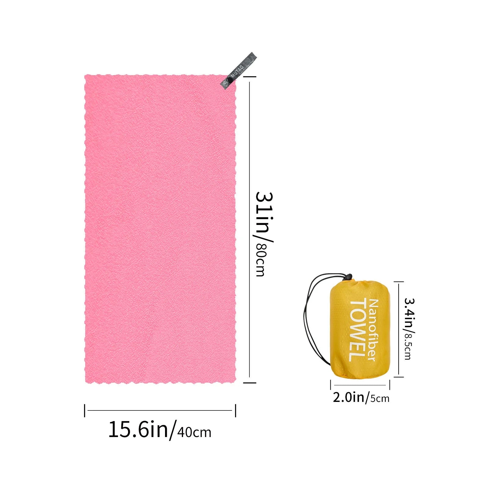 Quick Drying Absorbent Bath Towel，Portable Towel，Backpacking Hiking Swimming Compact Travel Breathable Beach Gym Yoga Towel