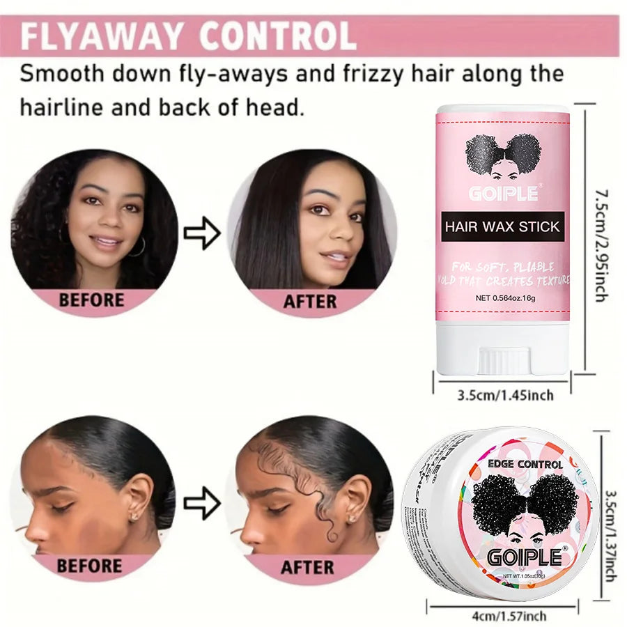 GOIPLE Waterproof Wig Glue Adhesive Extra Hold Melting Spray for Lace Front Hair Wax Stick Edge Control Gel Wig Installation Kit
